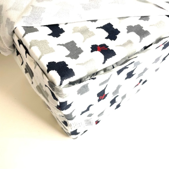 Scottie Dog Flannel Sheet Set Full New - Picture 2 of 4
